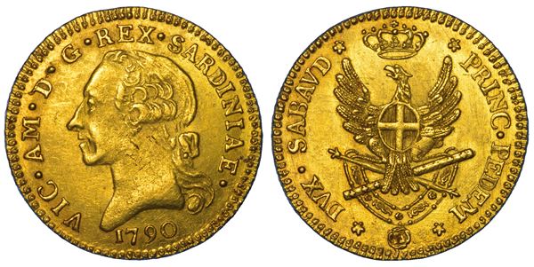 REGNO DI SARDEGNA. VITTORIO AMEDEO III DI SAVOIA, 1773-1796. Doppia Nuova 1790. Torino.