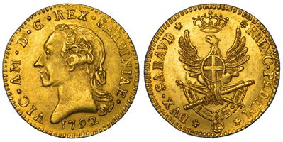 Regno di Sardegna, Vittorio Amedeo III di Savoia, Doppia Nuova 1792, Torino