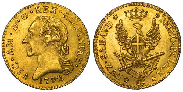 REGNO DI SARDEGNA. VITTORIO AMEDEO III DI SAVOIA, 1773-1796. Doppia Nuova 1792. Torino.