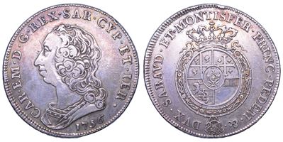 Carlo Emanuele III di Savoia, Scudo Nuovo 1756