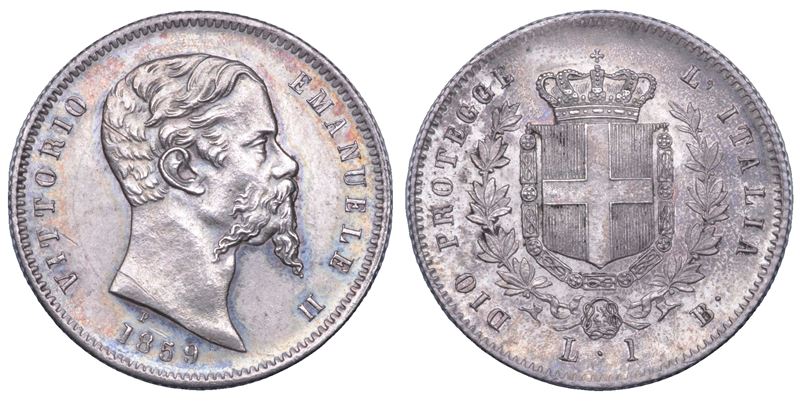 REGNO DI SARDEGNA. VITTORIO EMANUELE II DI SAVOIA, 1859-1861. Lira 1859. Bologna.  - Asta Numismatica - Cambi Casa d'Aste