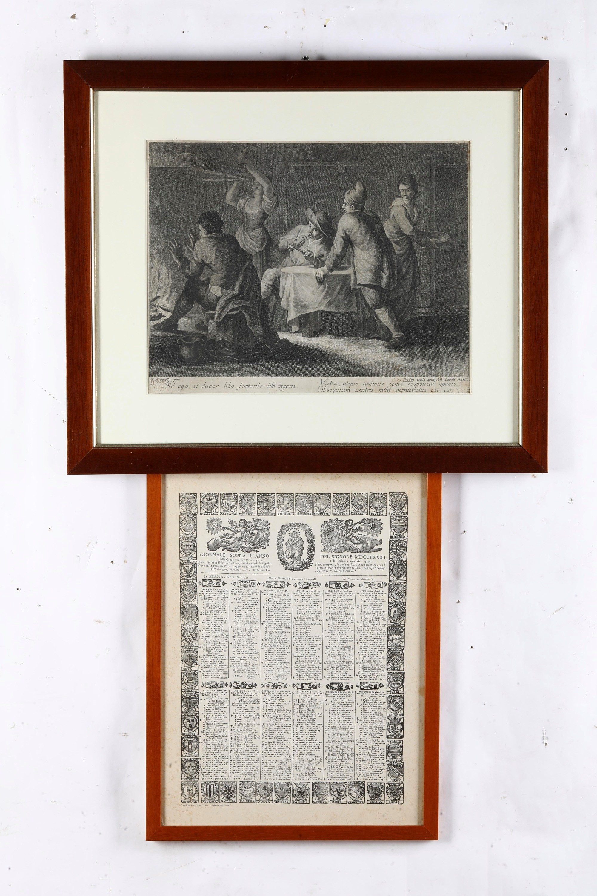 Raccolta di quattro stampe decorative