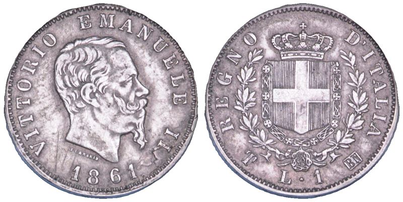 Regno di Sardegna, Vittorio Emanuele II di Savoia, Lira 1861, Torino