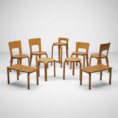 Set di sedute in design scandinavo
