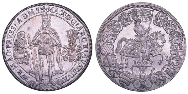 AUSTRIA. MAXIMILIAN III, 1590-1618. Taler 1603. Hall.