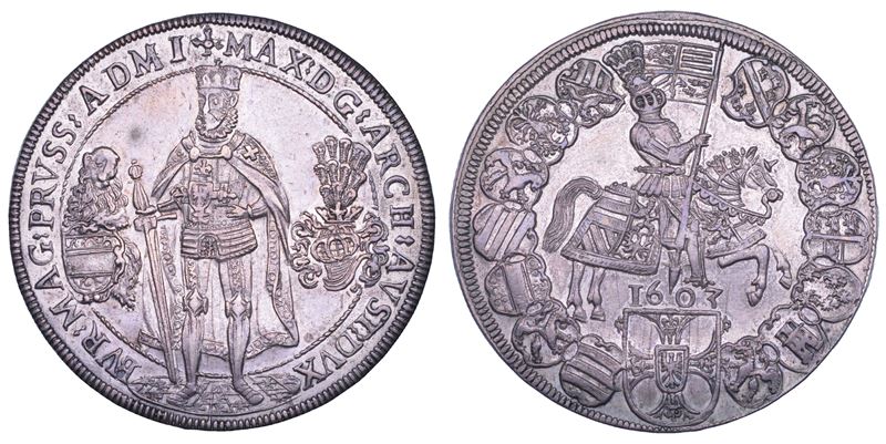 AUSTRIA. MAXIMILIAN III, 1590-1618. Taler 1603. Hall.  - Asta Numismatica - Cambi Casa d'Aste