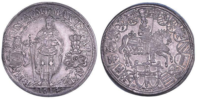 AUSTRIA. MAXIMILIAN III, 1590-1618. Doppeltaler 1614. Hall.  - Asta Numismatica - Cambi Casa d'Aste