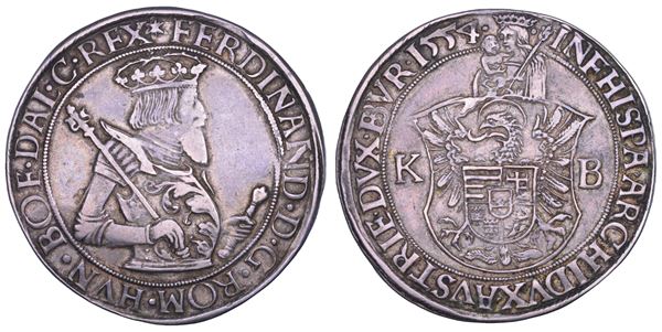 AUSTRIA. FERDINAND I, 1521-1564. Taler 1554. Kremnitz.