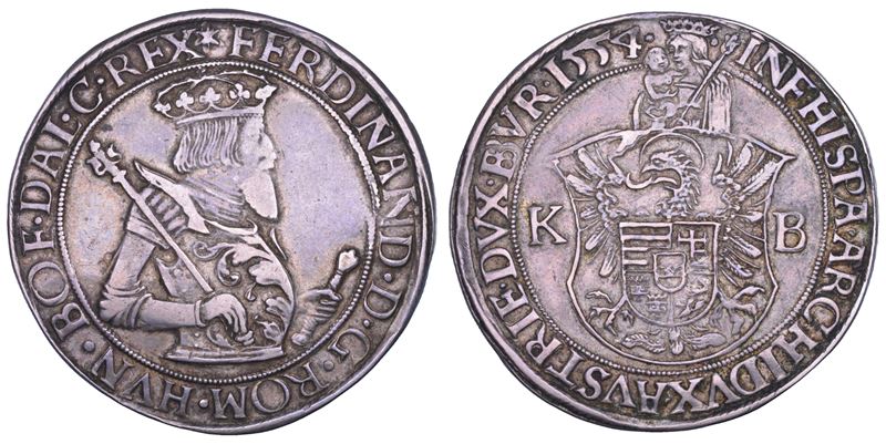 AUSTRIA. FERDINAND I, 1521-1564. Taler 1554. Kremnitz.  - Asta Numismatica - Cambi Casa d'Aste