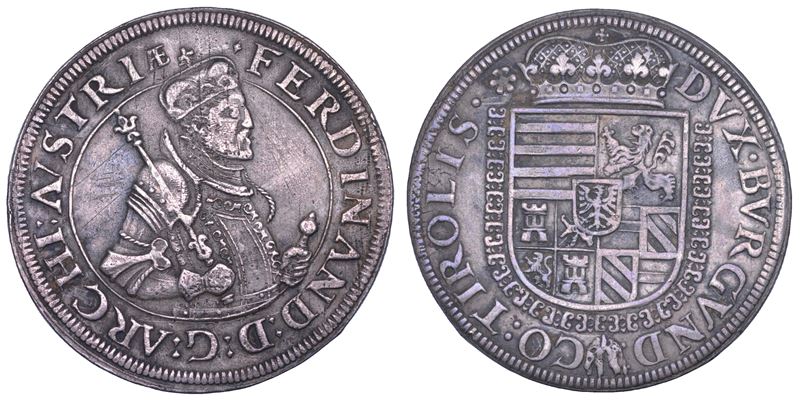 AUSTRIA. FERDINAND II, 1564-1595. Taler. Hall.  - Auction Numismatics - Cambi Casa d'Aste