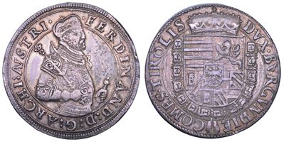Ferdinand II d'Austria, Taler, 1564-1595, Hall