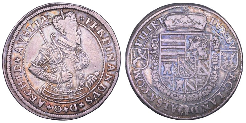 AUSTRIA. FERDINAND II, 1564-1595. Taler. Ensisheim.  - Auction Numismatics - Cambi Casa d'Aste