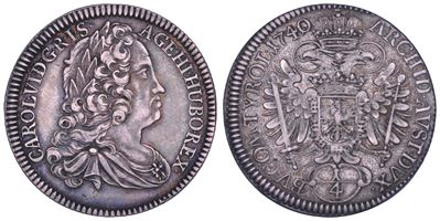 Karl VI, 1/4 Taler 1740, Hall