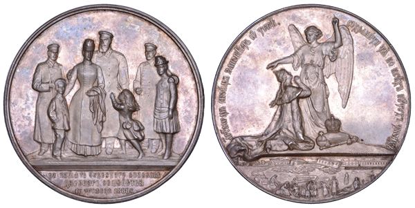 RUSSIA. ALESSANDRO III, 1881-1894. Medaglia in argento 1888. Miracoloso salvataggio della famiglia reale durante il deragliamento del treno del 17 ottobre 1888 a Bork.