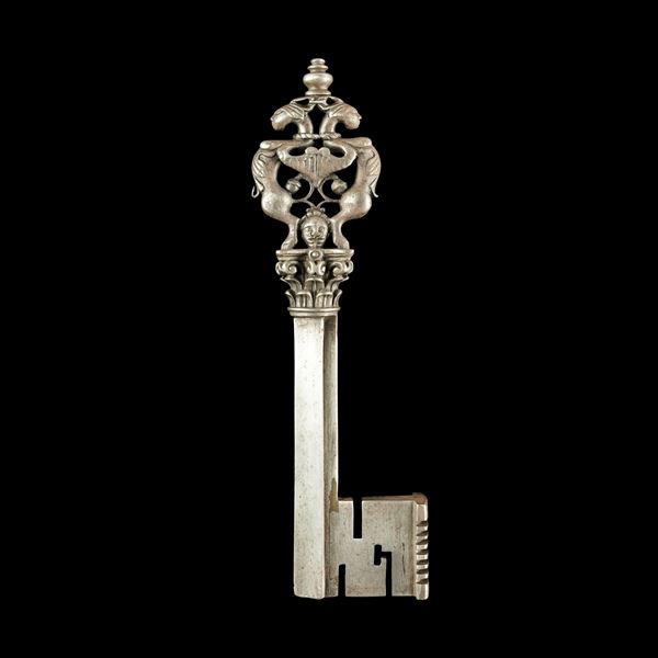 Chiave rinascimentale in ferro forgiato. Francia, XVII secolo