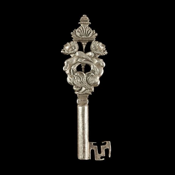 Chiave tardorinascimentale in ferro forgiato. Germania, XVII secolo