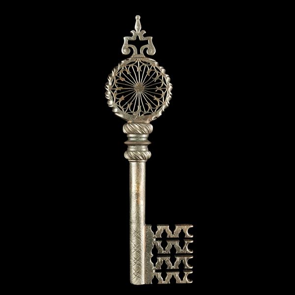 Chiave rinascimentale veneziana in ferro forgiato 