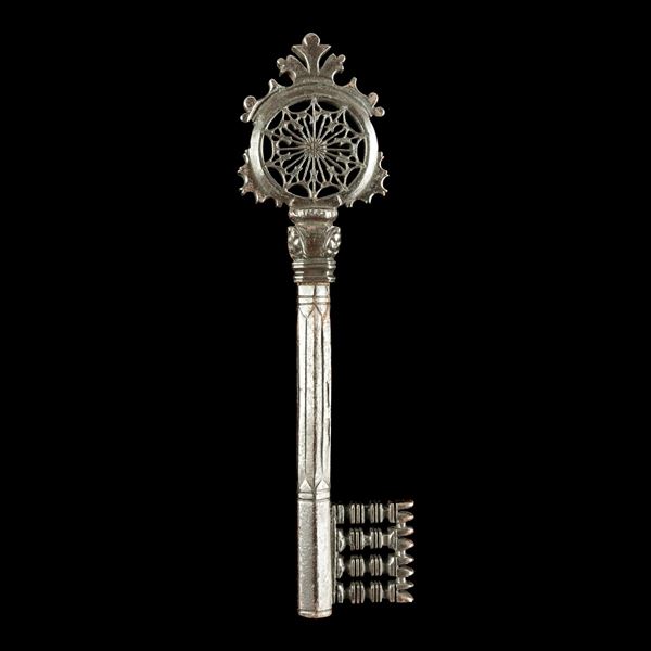 Chiave rinascimentale veneziana in ferro forgiato 