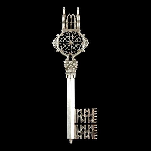 Chiave rinascimentale veneziana in ferro forgiato 