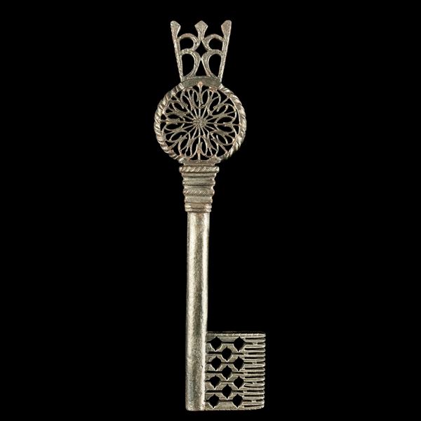 Chiave rinascimentale veneziana in ferro forgiato 