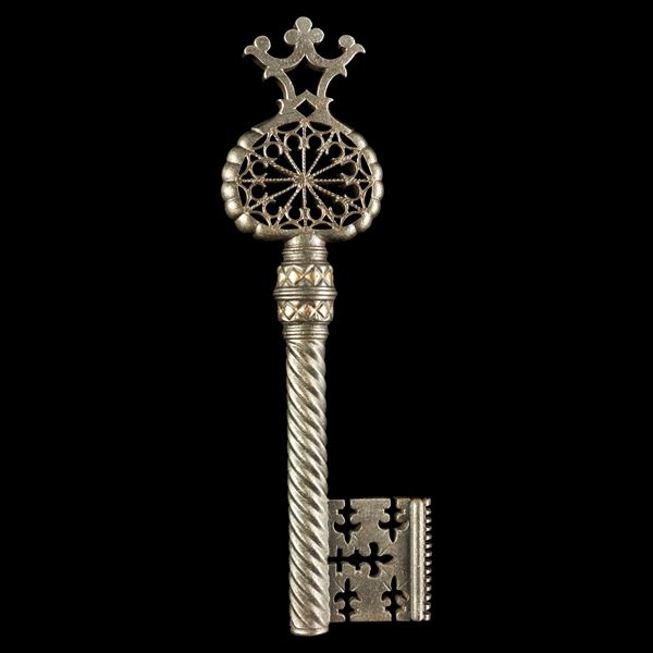 Chiave rinascimentale veneziana in ferro forgiato 