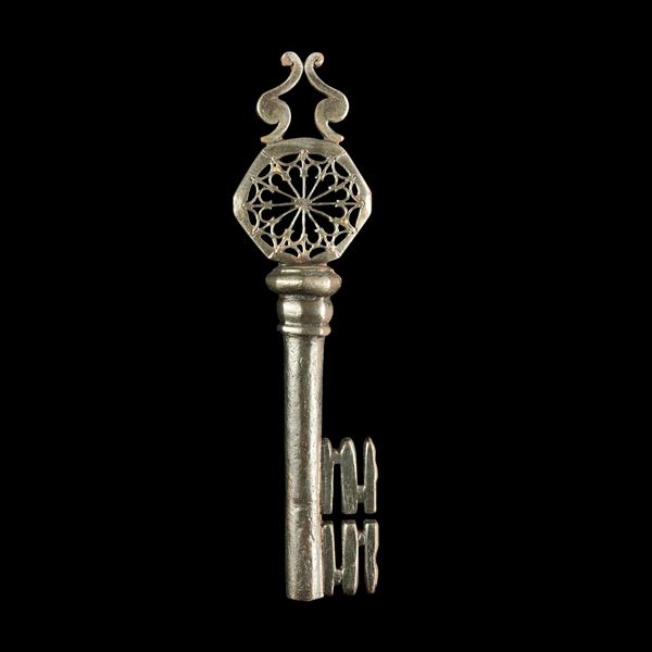 Chiave rinascimentale veneziana in ferro forgiato 