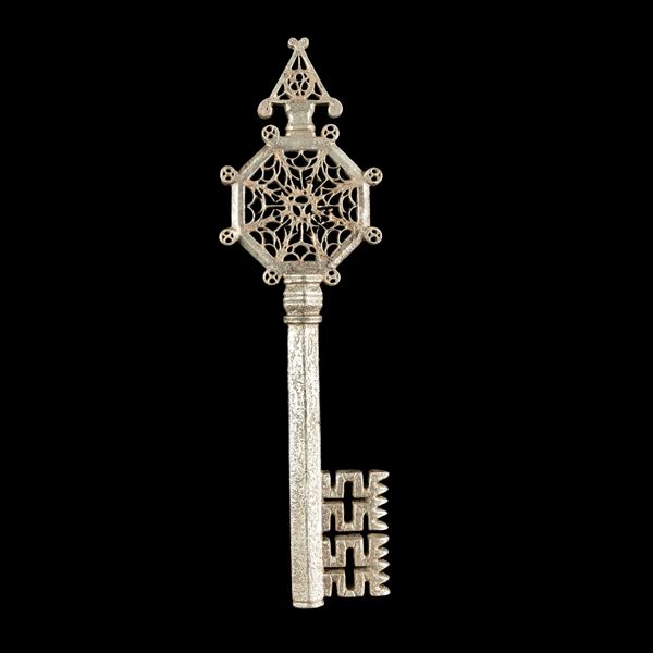 Chiave rinascimentale veneziana in ferro forgiato 