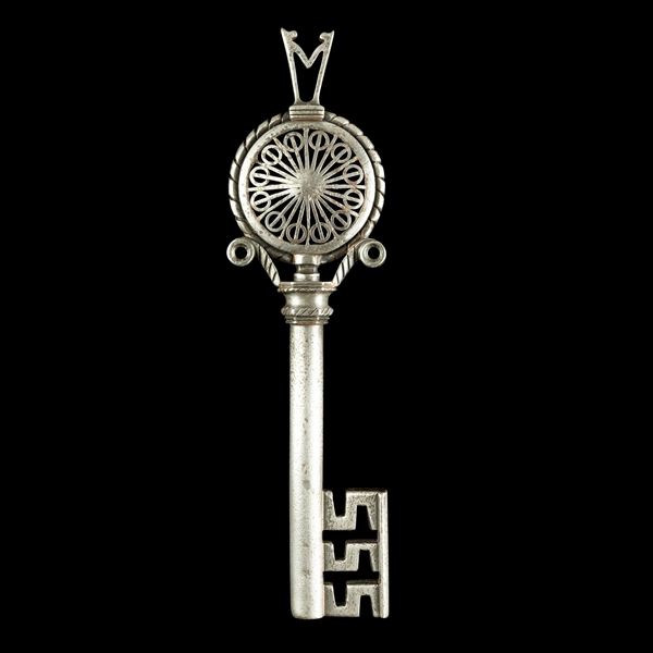 Chiave rinascimentale veneziana in ferro forgiato 