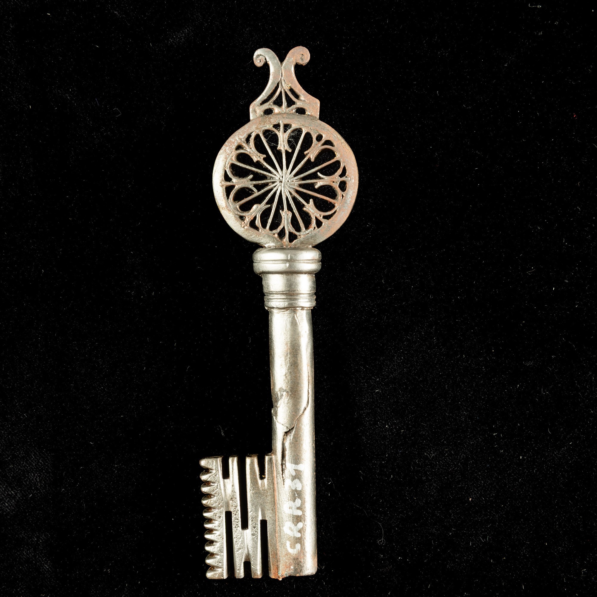 Chiave rinascimentale veneziana, ferro forgiato, Alta cm 13,8
