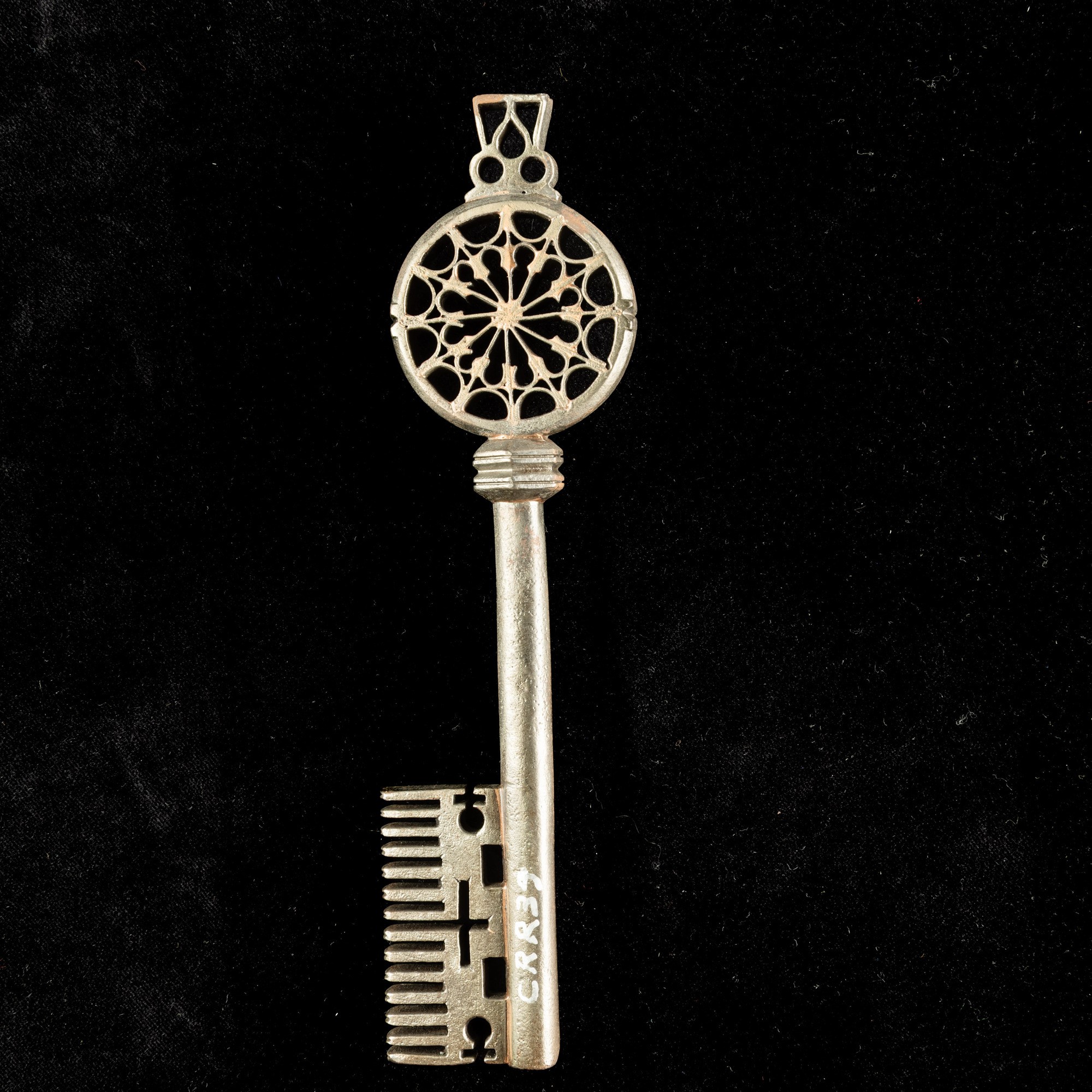 Chiave rinascimentale veneziana in ferro forgiato, h. 19 cm