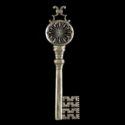 Chiave rinascimentale veneziana, ferro forgiato, altezza cm 15,8