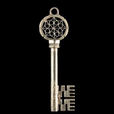 Chiave rinascimentale veneziana, ferro forgiato, altezza 15,2 cm
