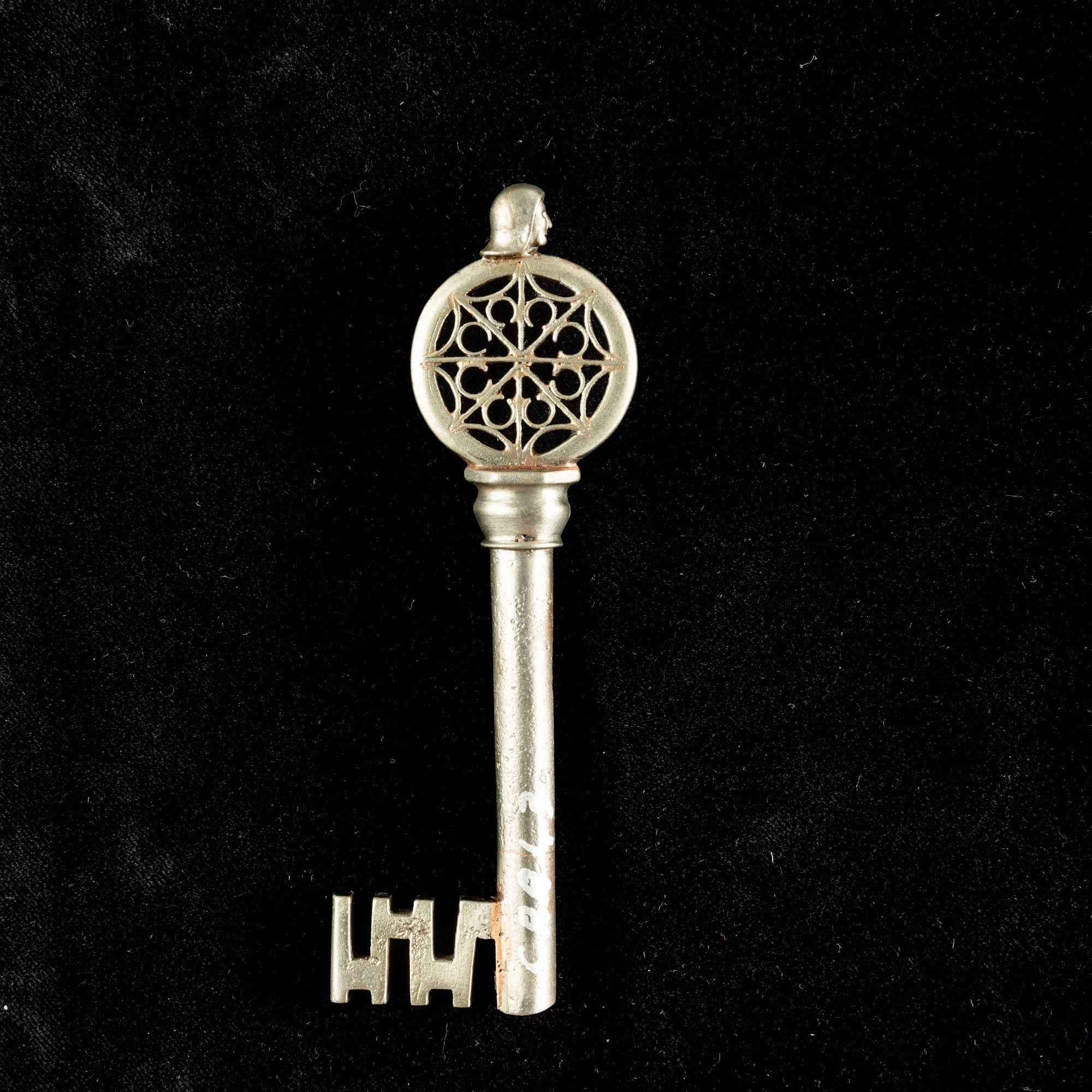 Chiave rinascimentale veneziana in ferro forgiato, altezza 11,9 cm