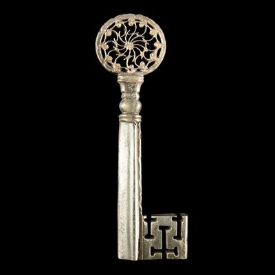 Chiave rinascimentale veneziana, ferro forgiato, altezza cm 14,5