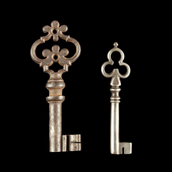 Due chiavi in ferro forgiato. XVII secolo