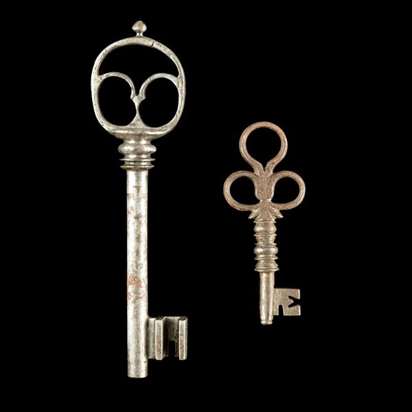 Due chiavi in ferro forgiato. Spagna, XVII secolo