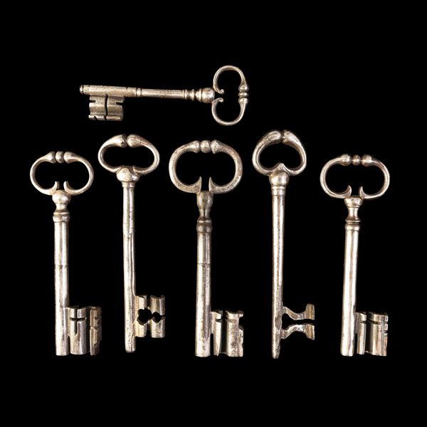 Sei chiavi in ferro. Francia, XIX secolo