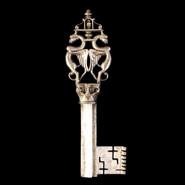Chiave rinascimentale capo d’opera in ferro forgiato. Francia, XVII secolo