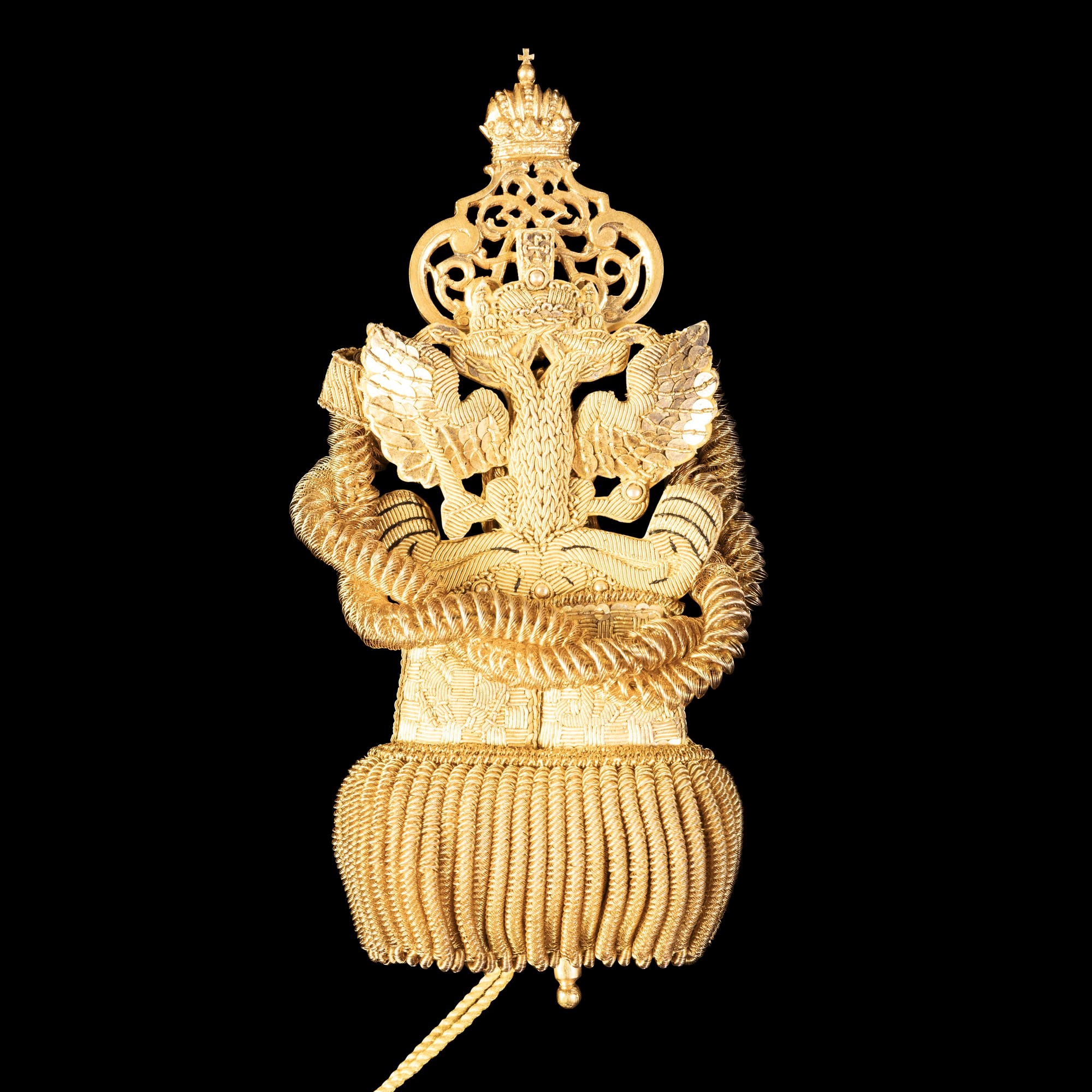 Chiave di rappresentanza in bronzo dorato con monogramma di Maria Federica di Prussia, Francia, X...