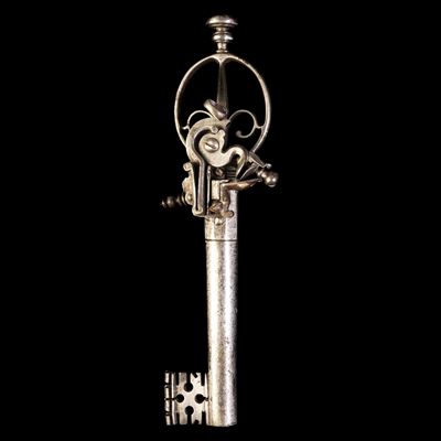 Fabbricante Toscano del XVIII secolo, Chiave di pistola in ferro forgiato
