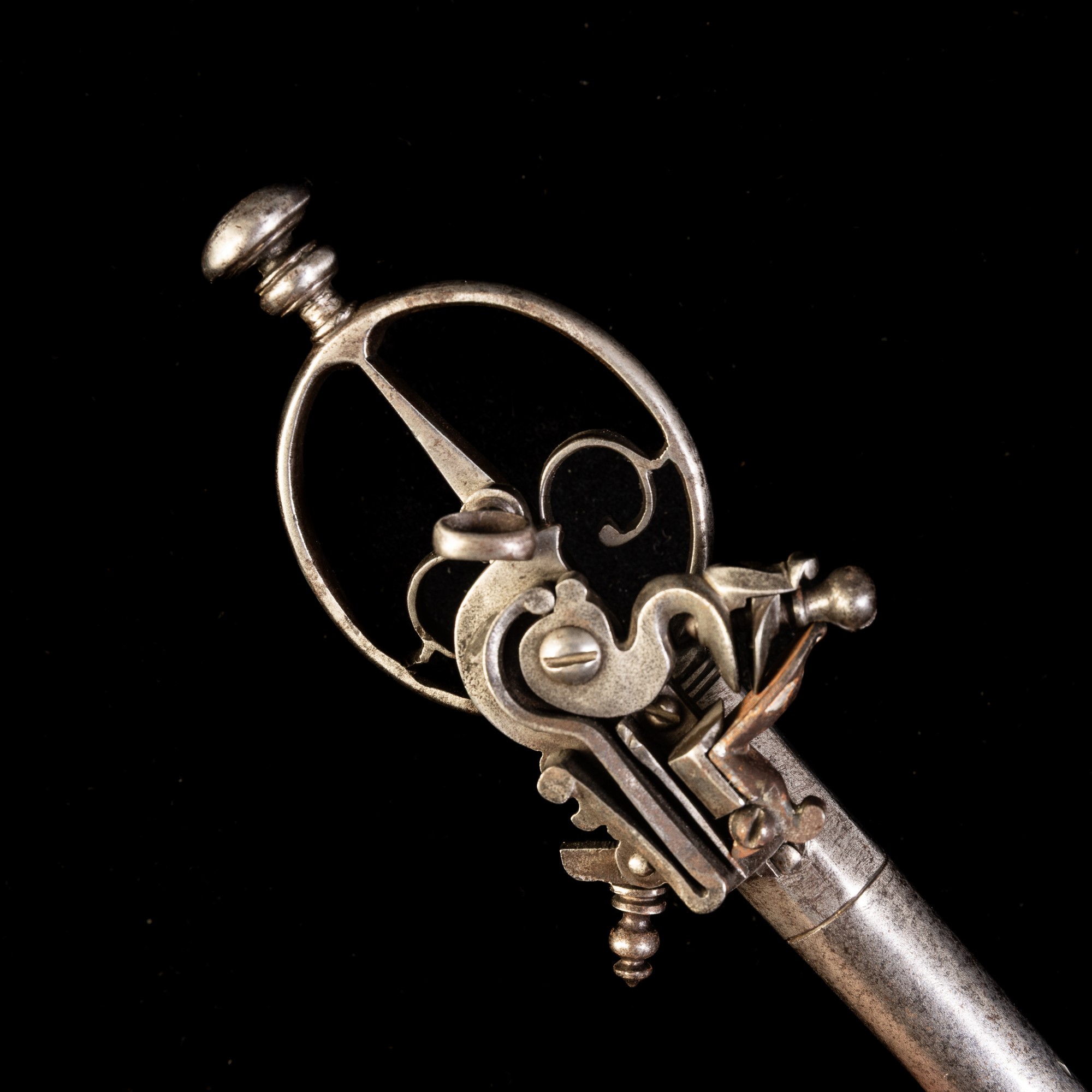 Fabbricante Toscano del XVIII secolo, Chiave di pistola in ferro forgiato