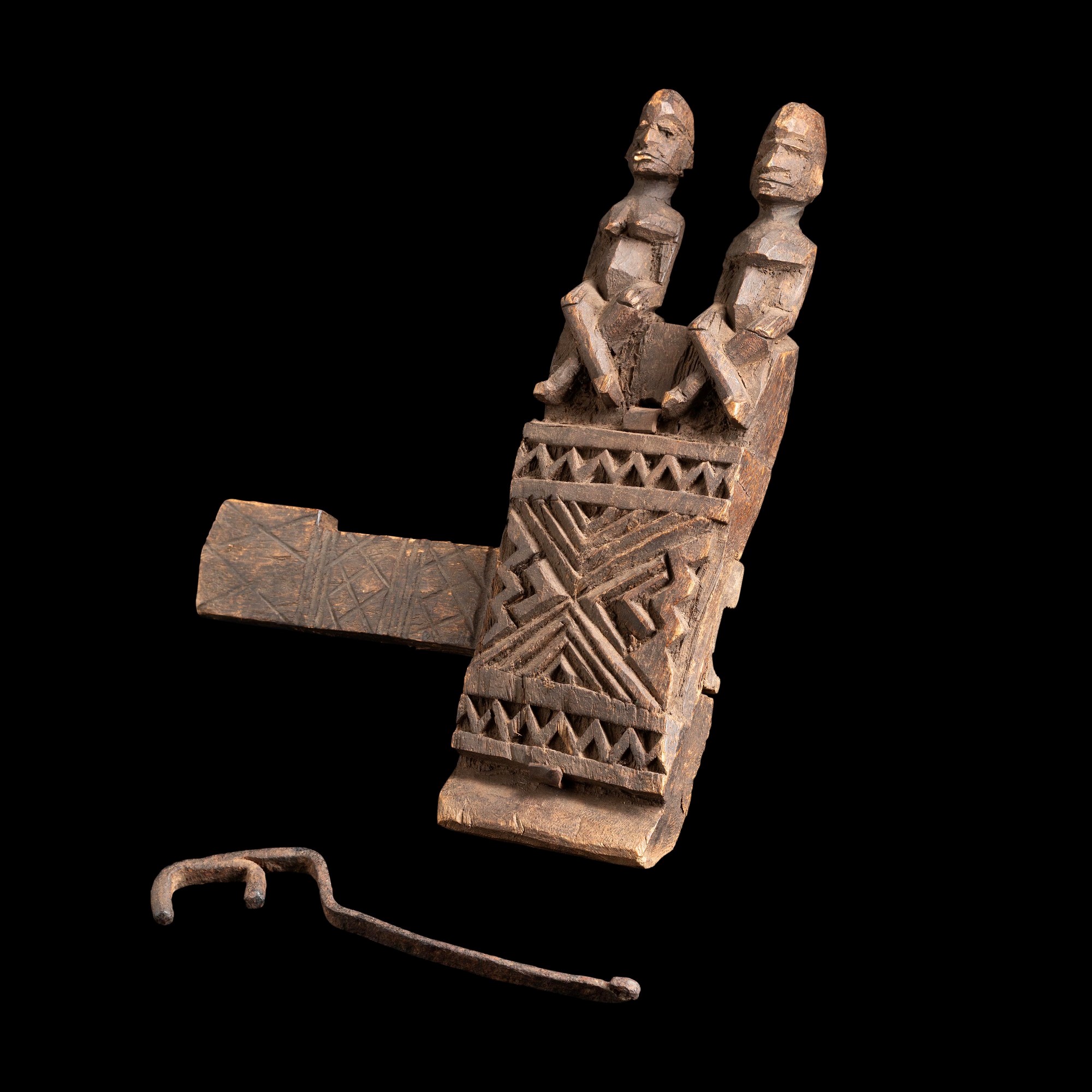 Insieme di cinque serrature in legno, XVIII-XX secolo