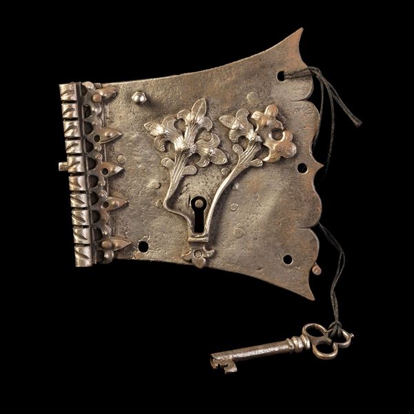 Serratura gotica in ferro battuto. Germania, XV secolo