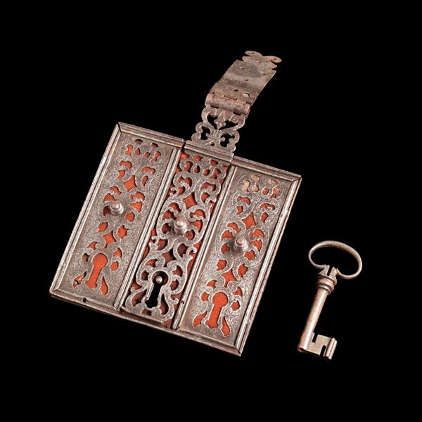 Serratura rinascimentale in ferro. Spagna, XVI secolo