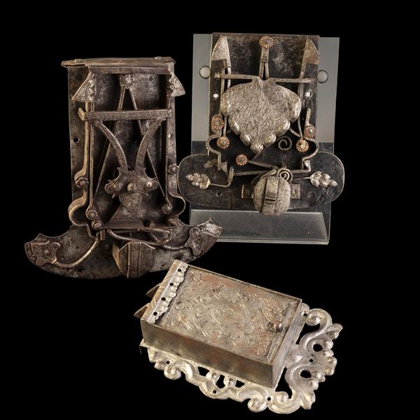 Tre serrature rinascimentali in ferro battuto. Germania meridionale, XVII secolo