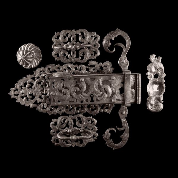 Serratura in ferro battuto. Germania, XVIII secolo