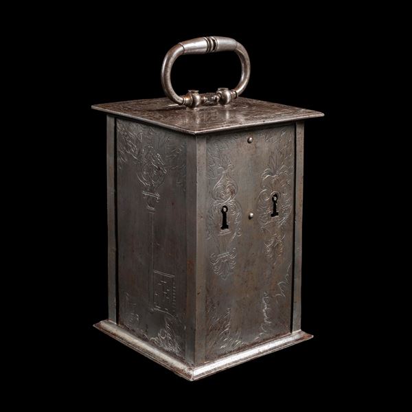 Salvadanaio in ferro. Francia, XVI secolo