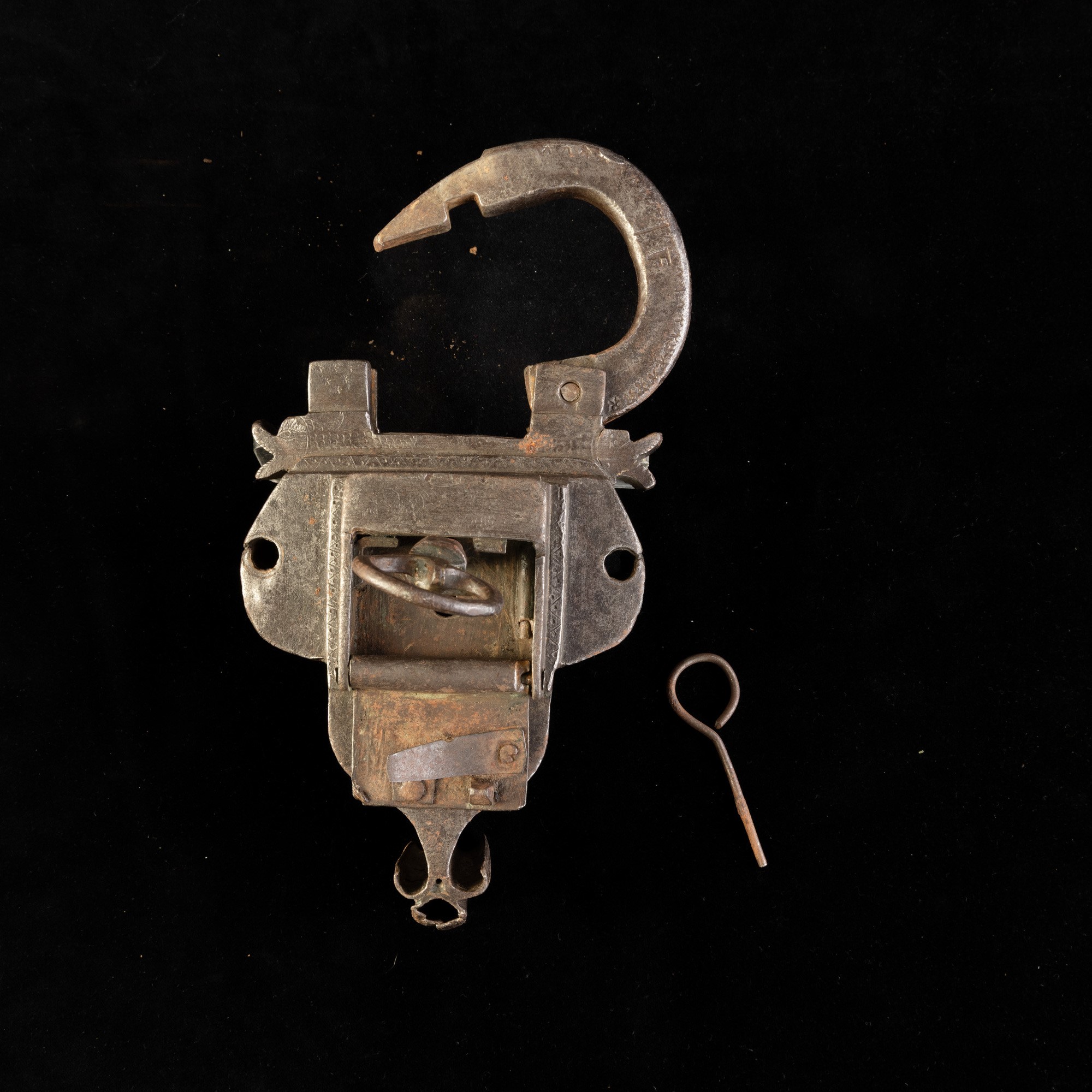 Lucchetto in ferro battuto, Germania, XVII secolo
