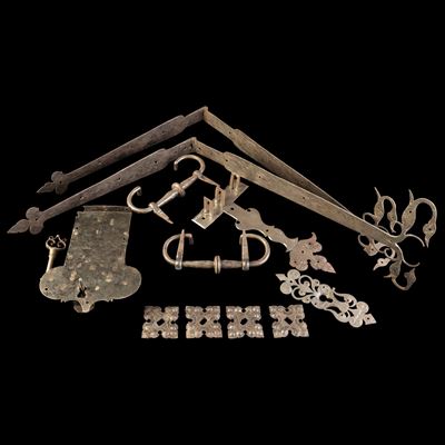 Fornitura di grande cassa in ferro, Germania meridionale, XVII secolo