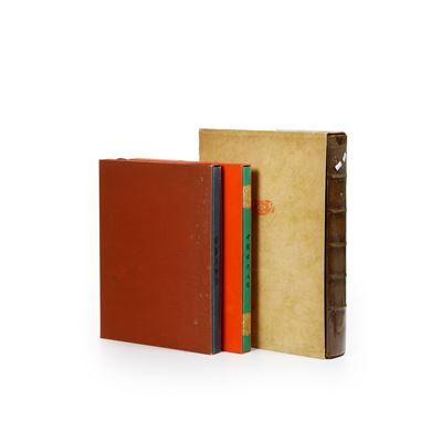 Miscellanea di raccolte figurative, tre volumi in-folio con tavole riprodotte
